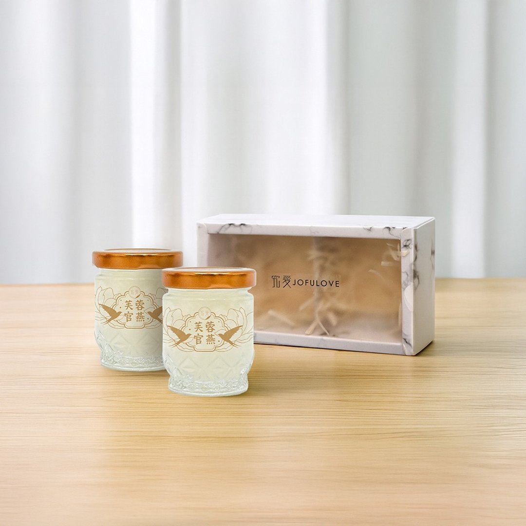 【新品上市】芙蓉官燕即食燕窝 2 入礼盒 | 中秋节礼盒 定制化卡片 - 健康/养生 - 新鲜食材 粉红色