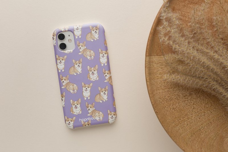 柯基犬 哥基 防摔手机壳 (支持全系列 iPhone) - 手机壳/手机套 - 塑料 紫色