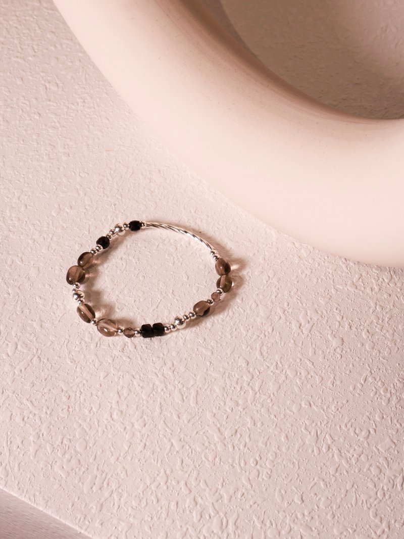 痕迹。茶晶 黑发晶 S925纯银 手链 - 手链/手环 - 水晶 咖啡色