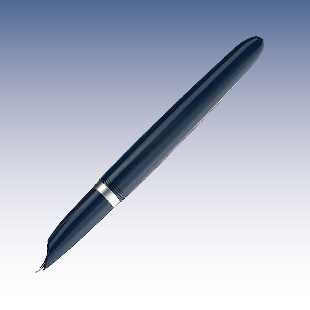 Parker 派克51复刻版 蓝杆 不透钢尖 钢笔 免费刻字 - 钢笔 - 其他金属 蓝色