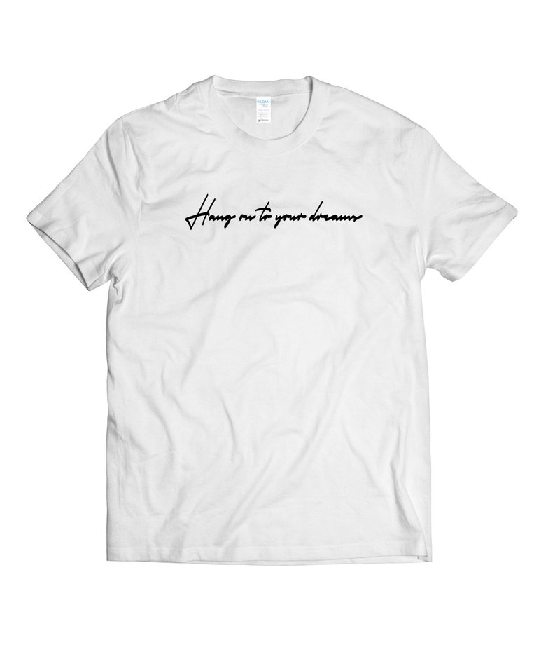 抓住梦想-T-shirt 白/黑/灰/藏青 - 男装上衣/T 恤 - 棉．麻 多色