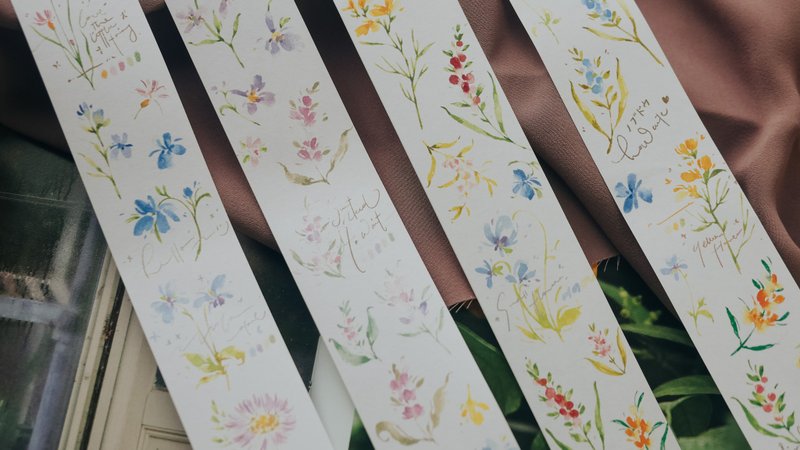 待花开 和纸胶带 (特油含离型纸) - 纸胶带 - 纸 粉红色