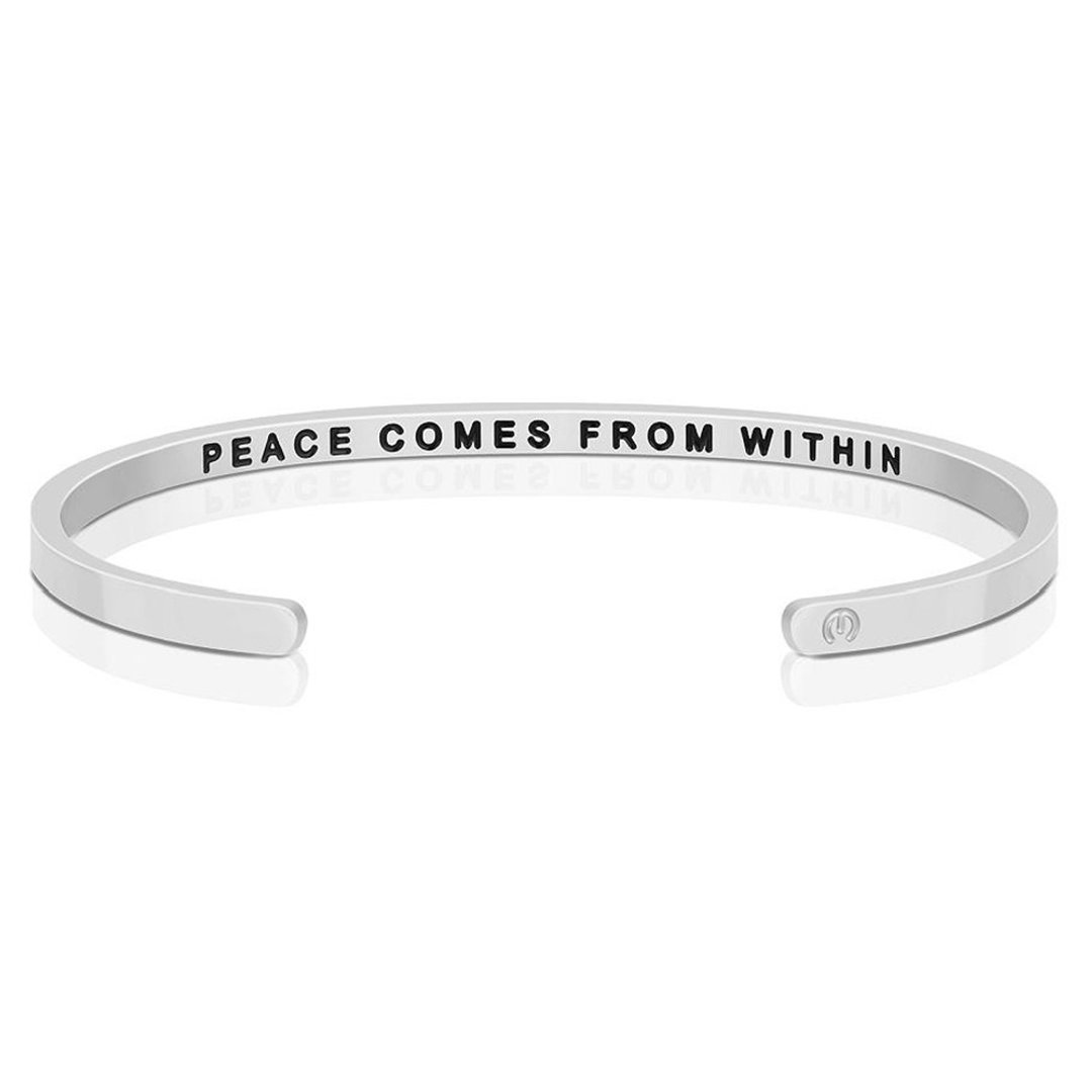 Mantraband悄悄话许愿手环 PEACE COMES FROM WITHIN平静来自内心 - 手链/手环 - 其他金属 多色