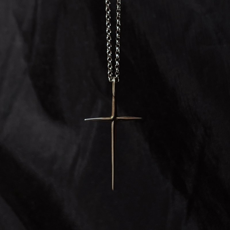 十字架 - 项链 - 纯银 银色