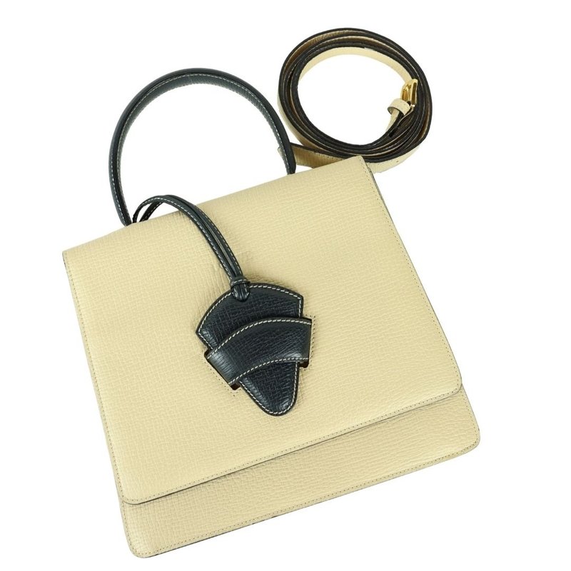 LOEWE Barcelona 象牙白 两用包 - 01212 - 手提包/手提袋 - 真皮 黄色