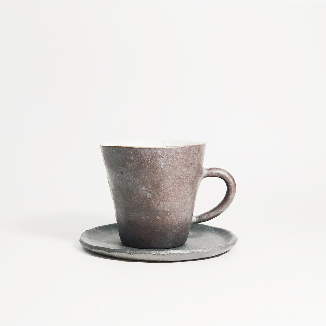 复古手捏陶泥迷你espresso咖啡杯－深棕 - 咖啡杯/马克杯 - 陶 咖啡色
