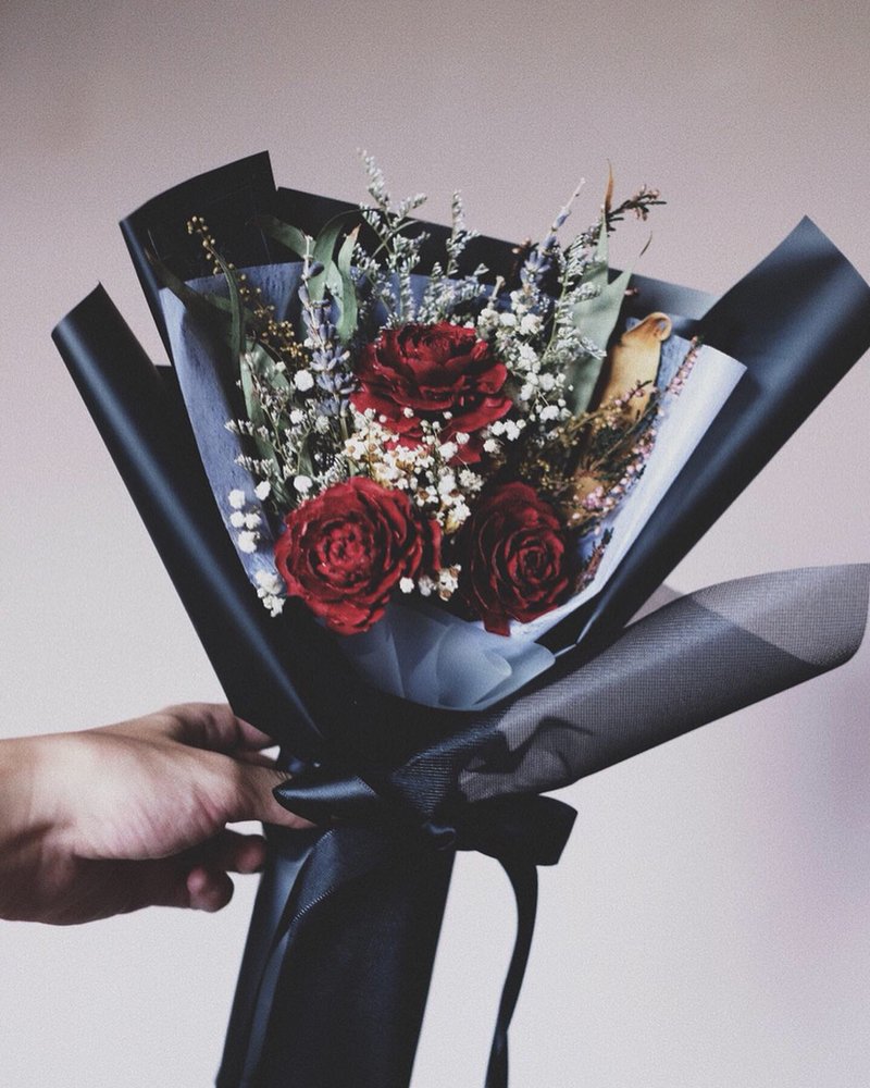 :: 誓言 :: 干燥花束 花礼 情人节 毕业礼物 捧花 - 干燥花/捧花 - 植物．花 红色