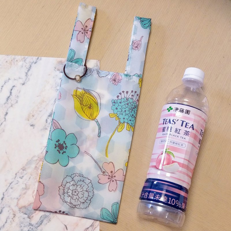 植物图鉴(浅绿)。环保饮料袋 早餐袋 随身万用袋-此款无防泼水 - 随行杯提袋/水壶袋 - 防水材质 绿色