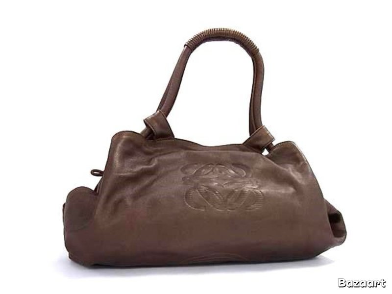 绝版中古包 Loewe 咖啡色纳帕云朵包 侧背包 单肩包 二手包 古董包 - 侧背包/斜挎包 - 真皮 咖啡色