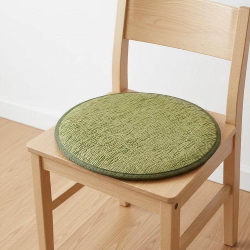 【日系简约】质感蔺草坐垫m5c纯色款 高雅质感编织色调 38cm - 椅子/沙发 - 植物．花 