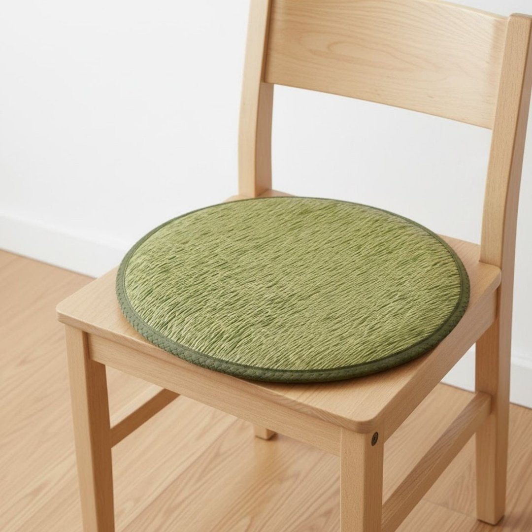 【日系简约】质感蔺草坐垫m5c纯色款 高雅质感编织色调 38cm - 椅子/沙发 - 植物．花 