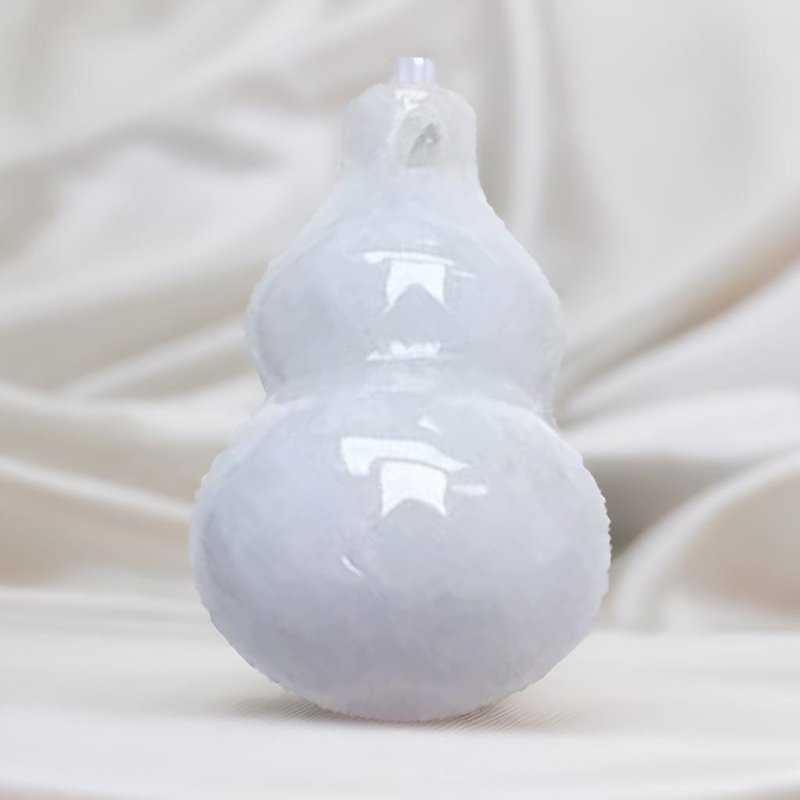 【福禄】白翡翡翠葫芦 | 天然缅甸A货翡翠 | 送礼 - 吊饰 - 玉石 白色