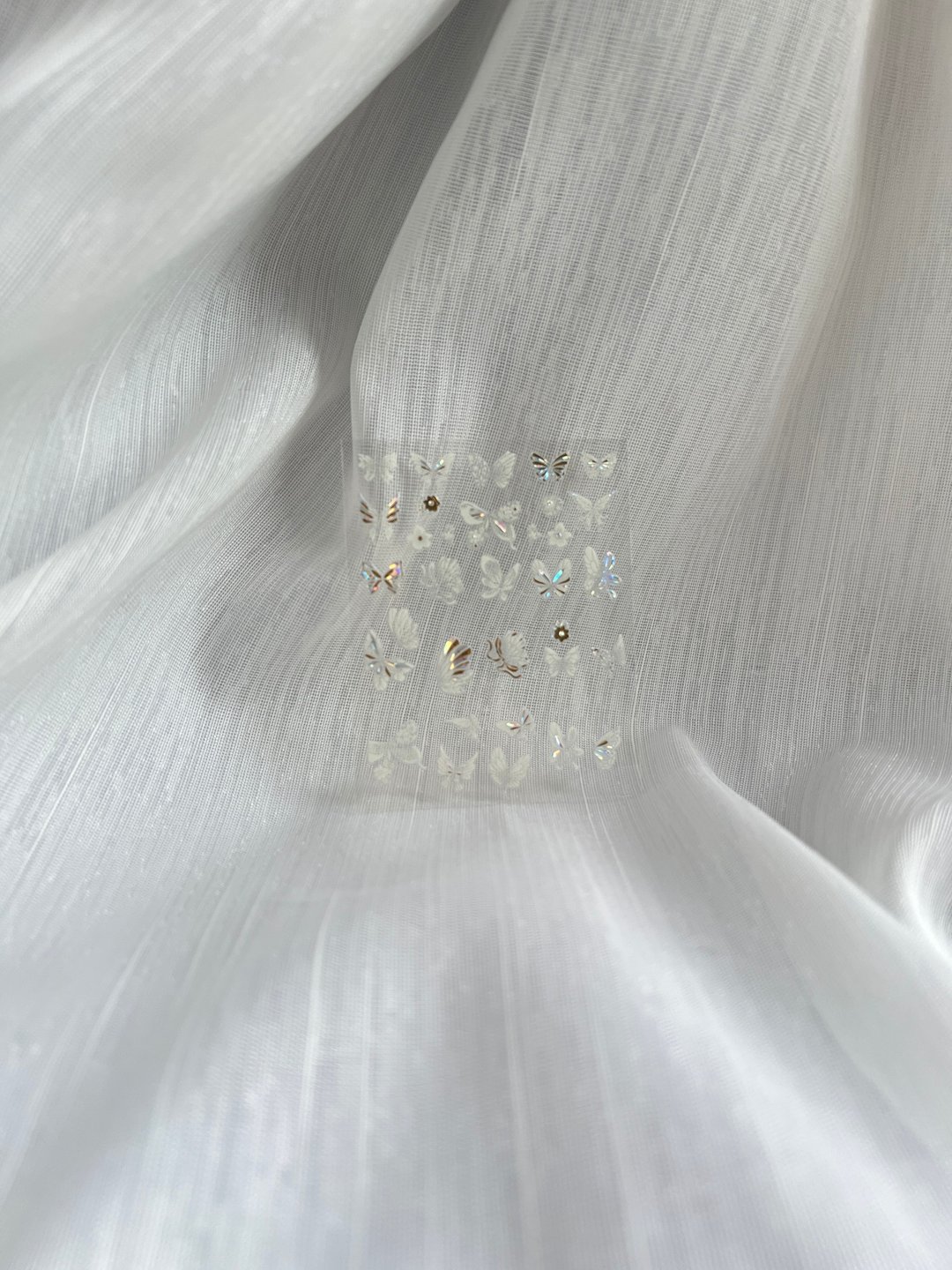 Butterfly Dance Nail Stickers 花舞蝶造型小贴纸 - 指甲油/指甲贴 - 纸 白色