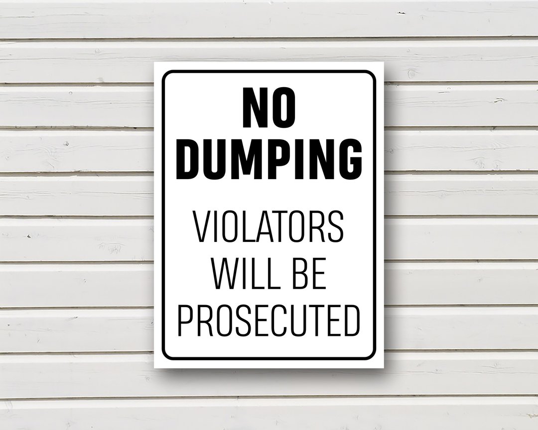 No Dumping Metal Sign - Privat Property - Personalized Metal Plate - 9x12 inch - 墙贴/壁贴 - 不锈钢 多色