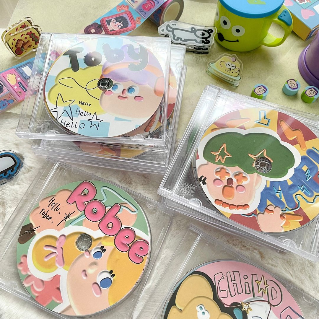 【coloryeah】光盘cd 造型异形 便签 手帐装饰 便利贴 便签 - 便条纸/标签贴 - 其他材质 多色