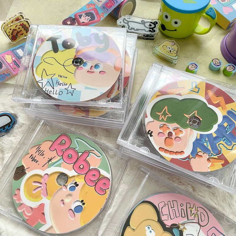 【coloryeah】光盘cd 造型异形 便签 手帐装饰 便利贴 便签 - 便条纸/标签贴 - 其他材质 多色
