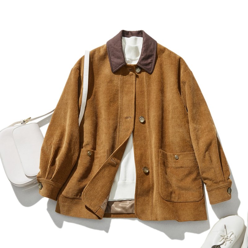 灯芯绒外套，适合多种季节穿搭，内衬设计 240910-1 - 女装休闲/机能外套 - 棉．麻 