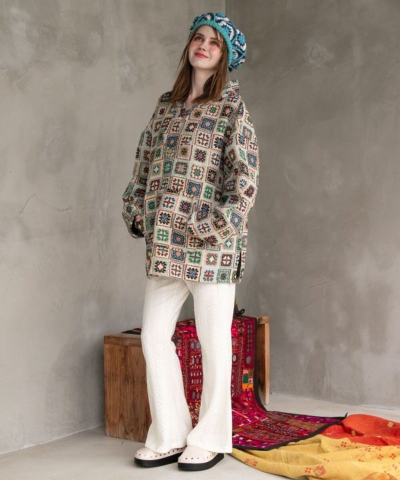 【热门预购】戈布兰方格印花连帽上衣 (2色) CAA-6120 - 中性连帽卫衣/T 恤 - 其他材质 