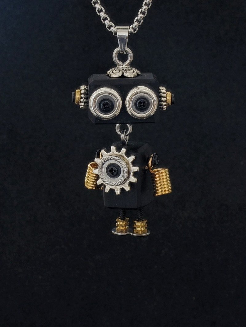 KUPACHU 机器人系列 # 324 ( HKA3042 ) - 项链 - 木头 