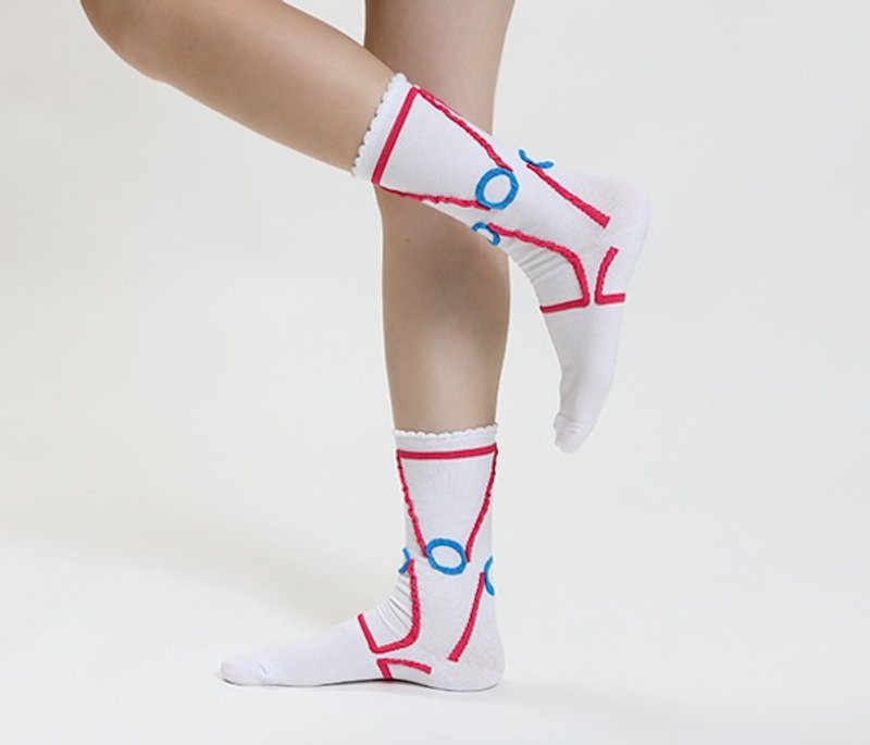 魔法瓶1又1/4袜 - 其他 - 棉．麻 白色