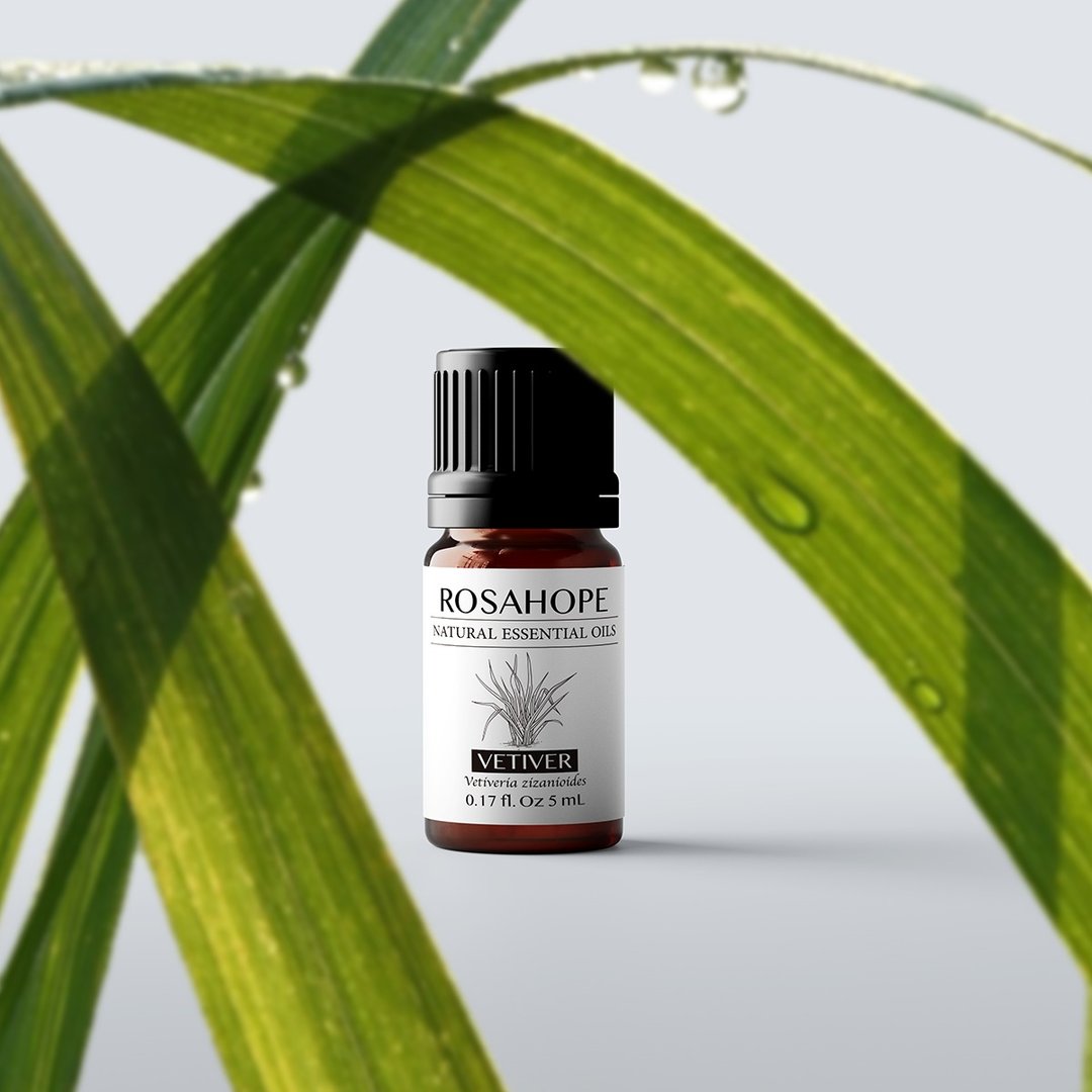 瑰荷希【岩兰草精油】纯天然萃自斯里兰卡 宁静之油  抚平思绪 - 香薰/精油/线香 - 精油 白色