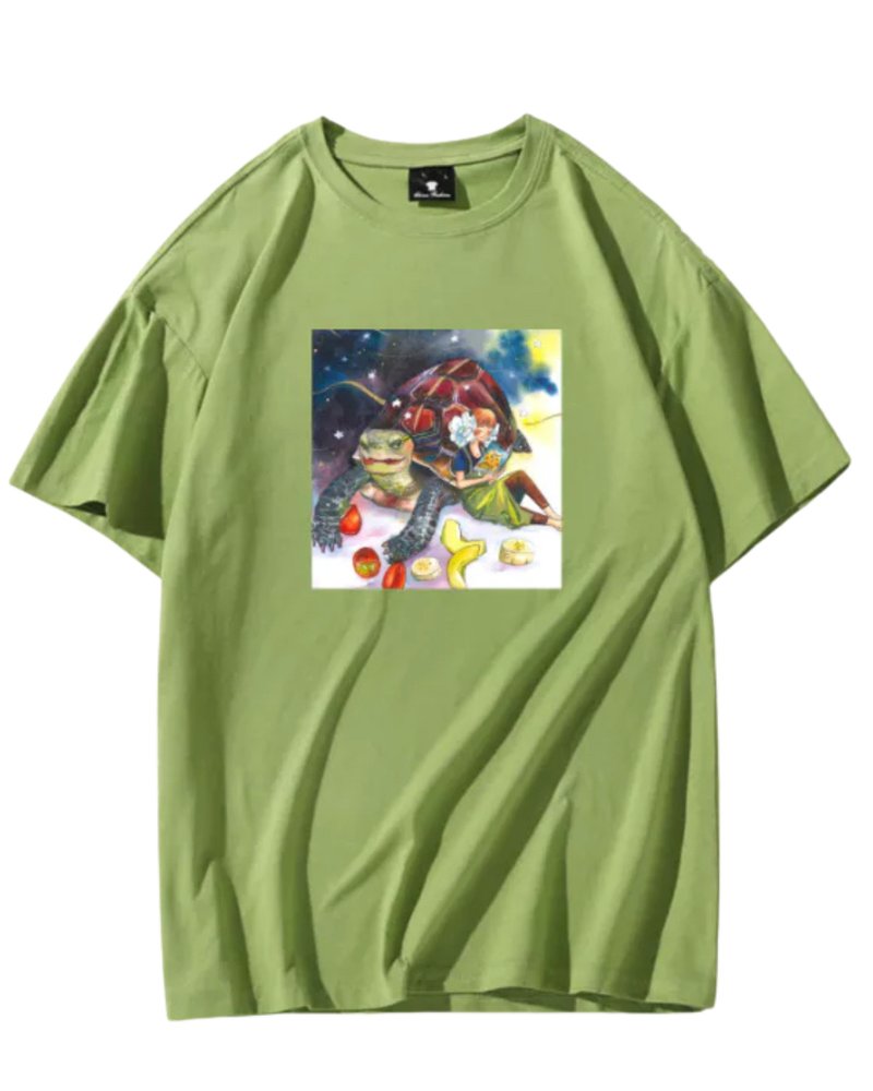 【夏之水梦特典-轻盈纯棉T-shirt】琉璃星夜下的阅读-芽绿 - 其他 - 棉．麻 