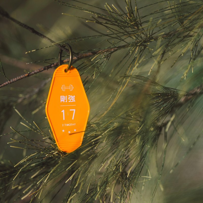 刚强【话语系列 彩色钥匙圈】美式复古旅馆 钥匙牌 14色 - 钥匙链/钥匙包 - 塑料 橘色