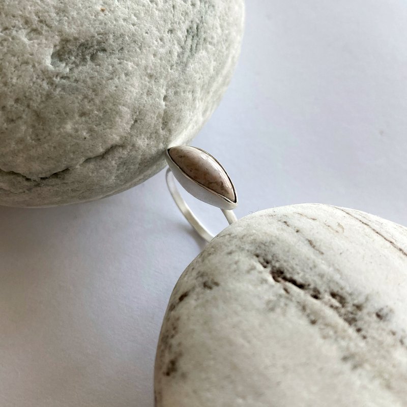 MEACHA - 玛瑙纯银细戒 - 戒指 - 石头 