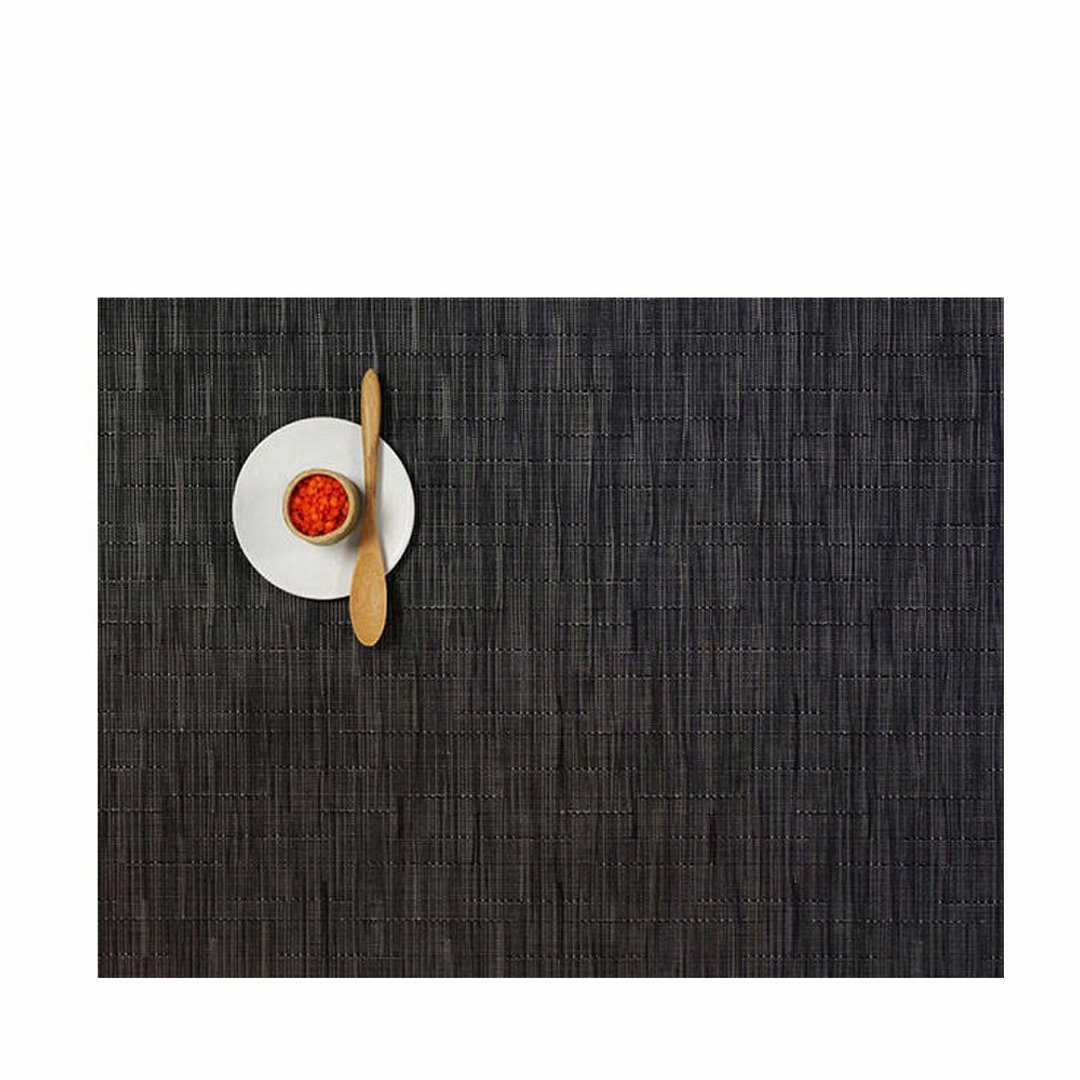 Bamboo 竹编系列餐垫 36 × 48 cm - Smoke 烟灰 - 餐垫/桌巾 - 塑料 黑色