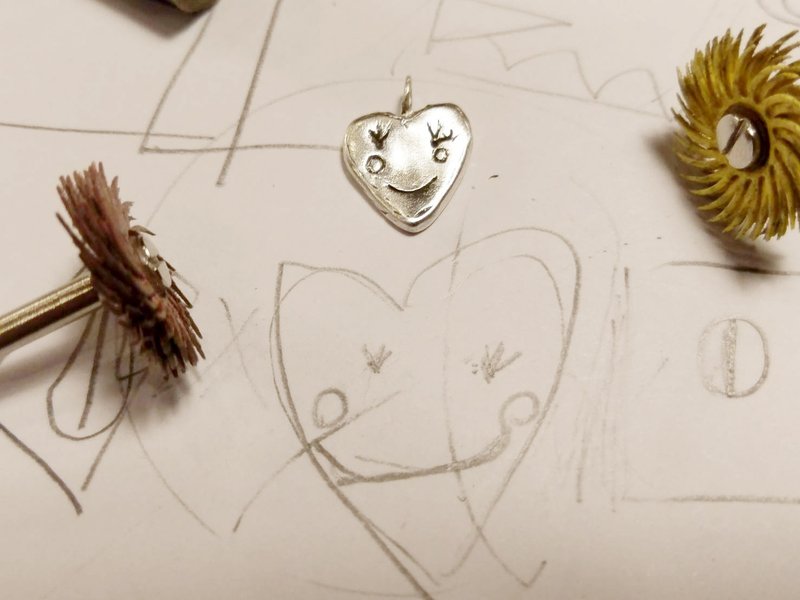 【小小银匠】刻画999纯银饰品/根据孩子想法 DIY 定制化金工体验 - 金工/饰品 - 纯银 