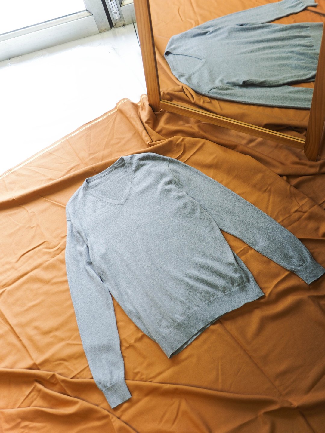 独立灰软软青春周末约会派对 古董喀什米尔羊绒古着毛衣 cashmere - 女装针织衫/毛衣 - 羊毛 灰色