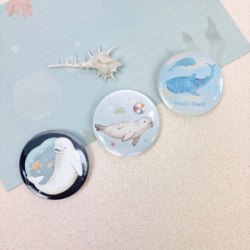 | 微光Ocean | 插画小徽章_海洋系列 - 胸针 - 塑料 