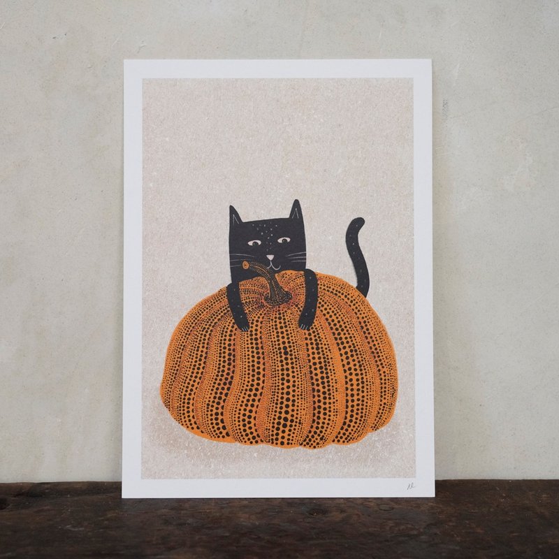 【原版海报】Niaski | Catsama's Pumpkin Cat - 海报/装饰画/版画 - 纸 