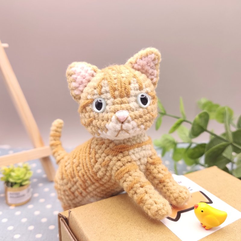 【现货】 橘猫 纯手工 钩针编织娃娃 - 玩偶/公仔 - 其他人造纤维 橘色