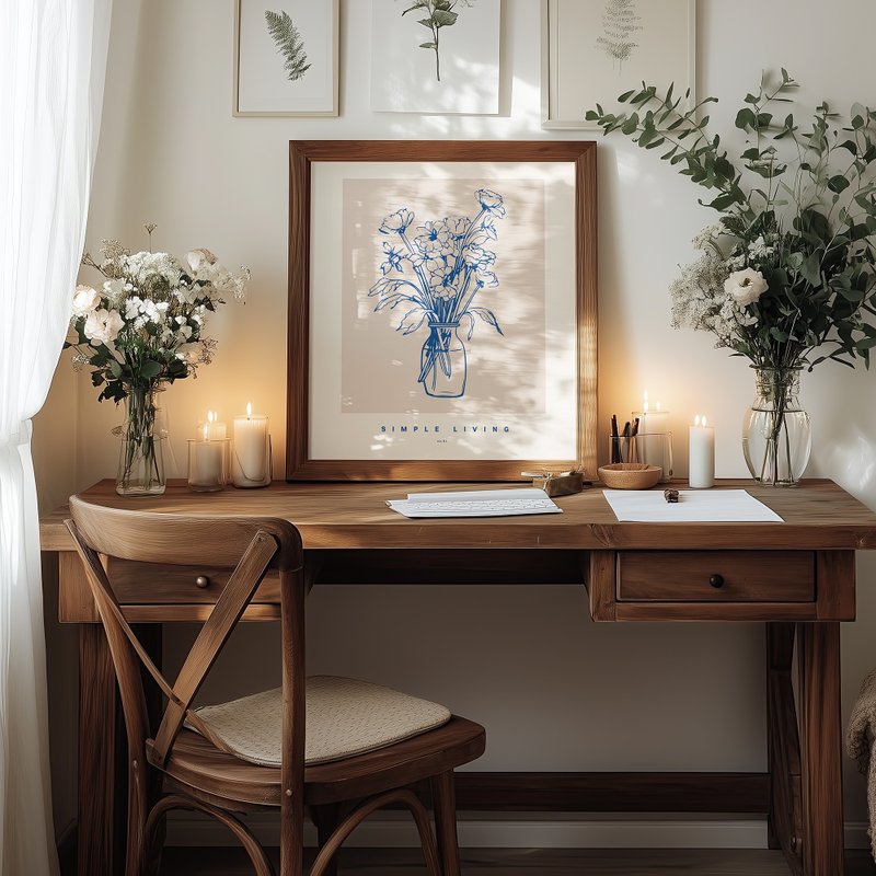 简生活 Simple Living / 花卉线条插画 挂画 海报 - 海报/装饰画/版画 - 纸 