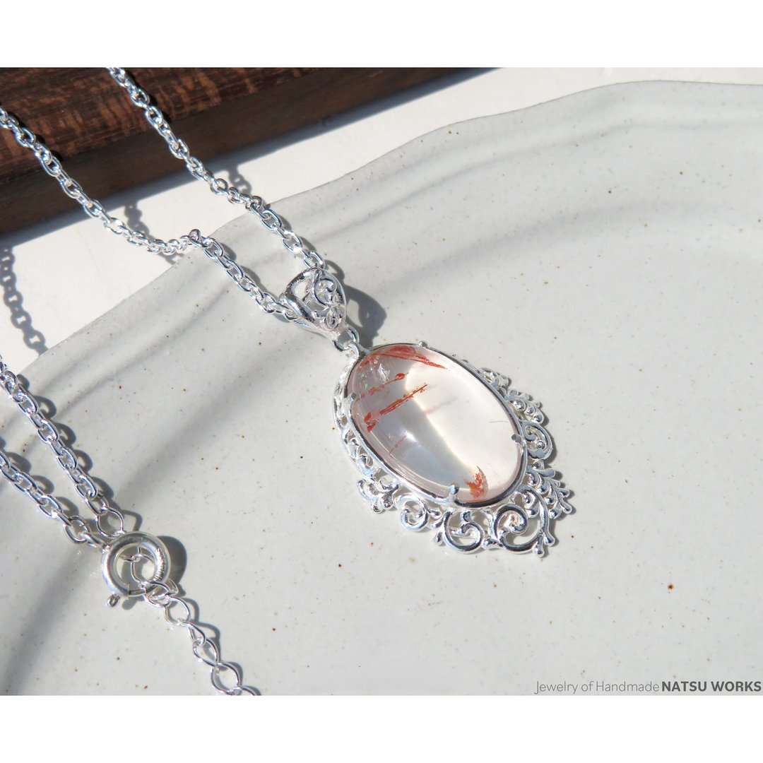 针状褐铁矿石英 项链 / Rutile Limonite Quartz Necklace - 项链 - 宝石 透明