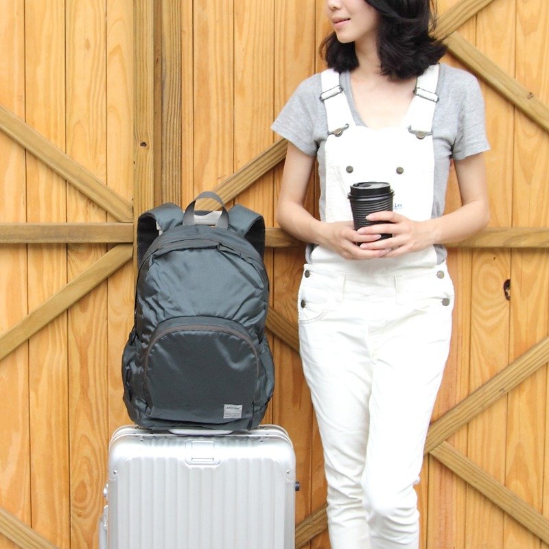 无感抗水旅行后背包(14'' Laptop OK)-鐵灰_100178-02 - 后背包/双肩包 - 防水材质 灰色
