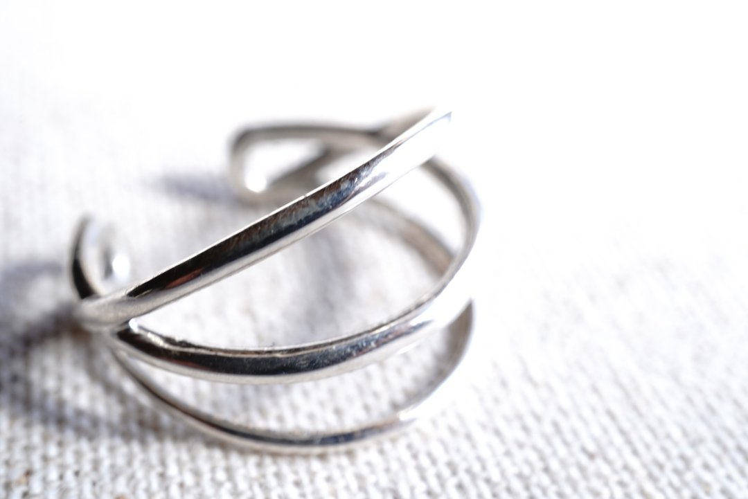 triple layered ring 139 - 戒指 - 其他金属 银色