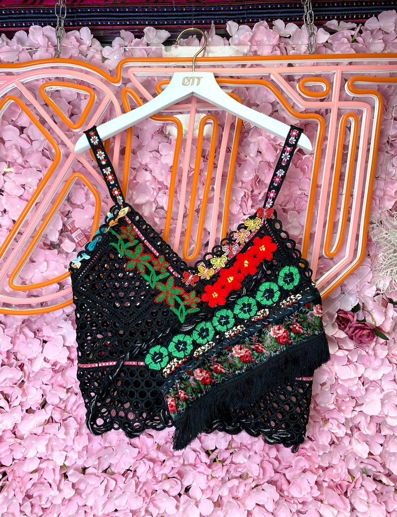 OTT独一无二•Unique日系重工刺绣窝钉编织手绣吊带上衣 - 女装上衣 - 棉．麻 多色