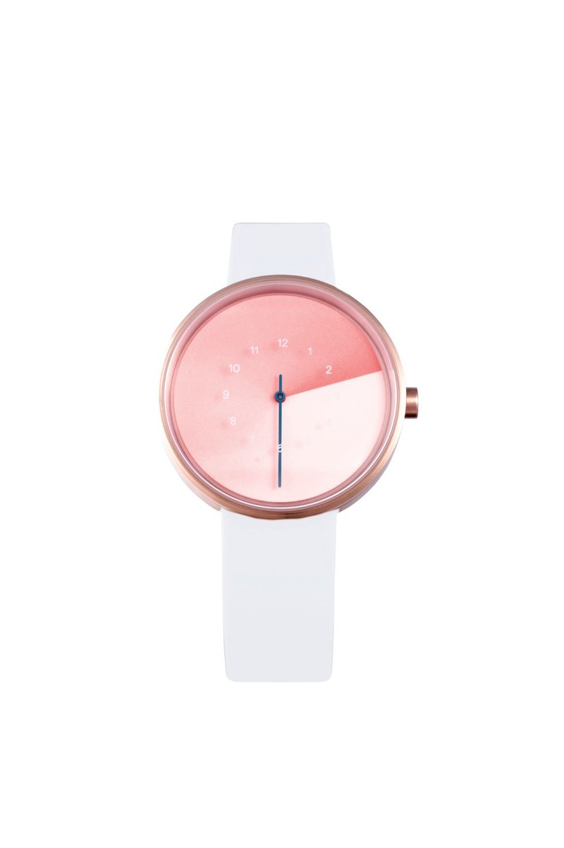 Pinkoi 限定 for HER Hidden Time Watch 世界第一支隐藏时光的表 - 对表/情侣表 - 贵金属 粉红色
