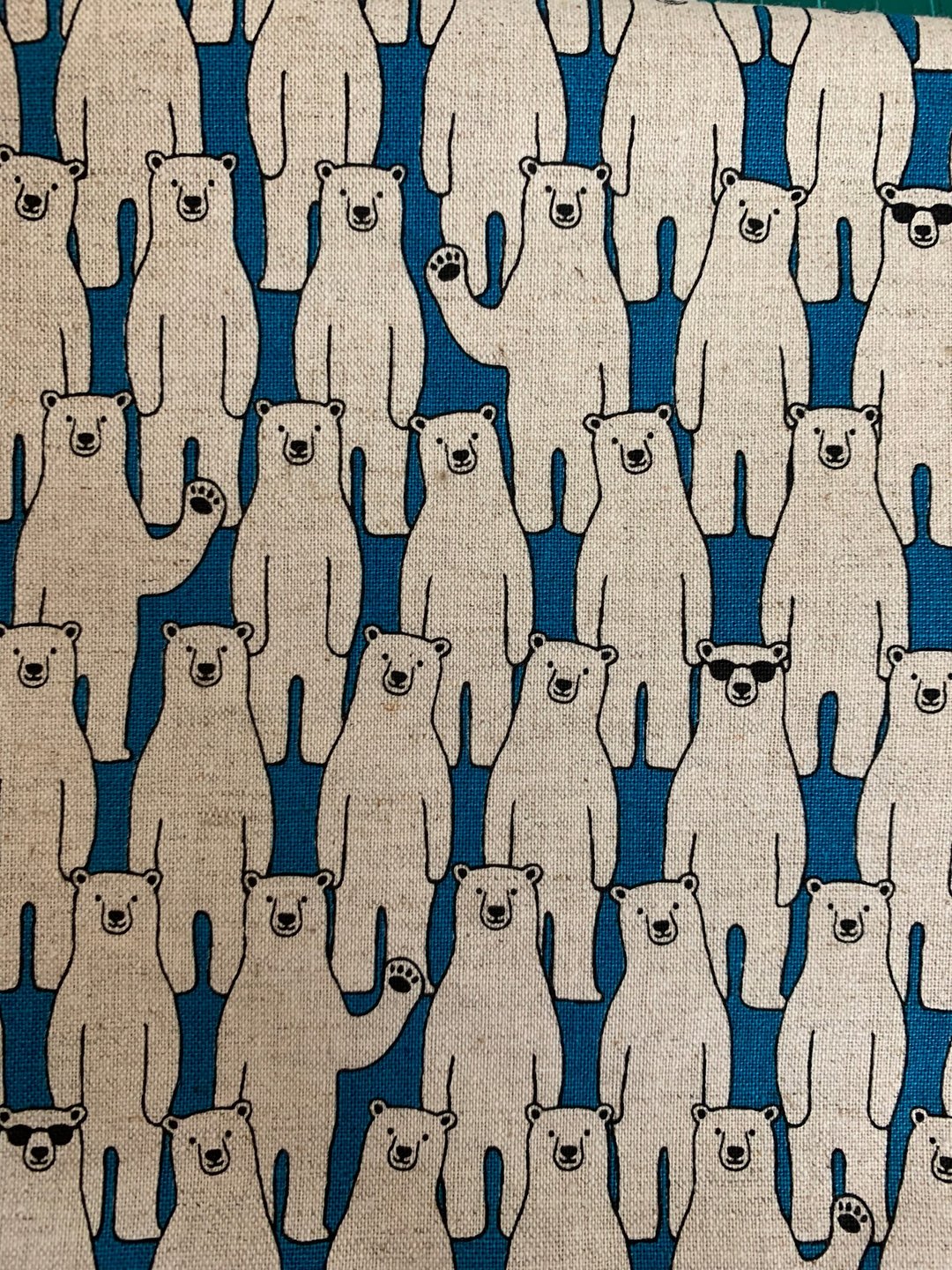 *歪腰小熊 土耳其蓝 三层袋/万用袋* - 化妆包/杂物包 - 棉 蓝色
