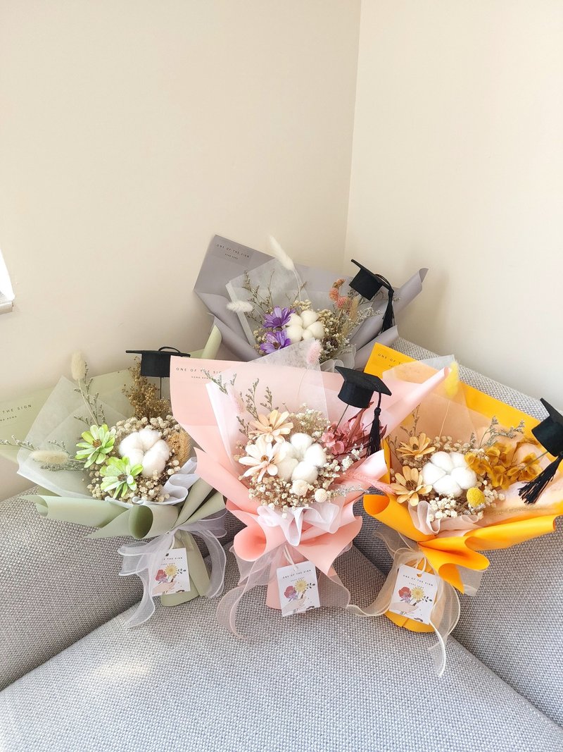 毕业小花束 - 干燥花/捧花 - 植物．花 黄色