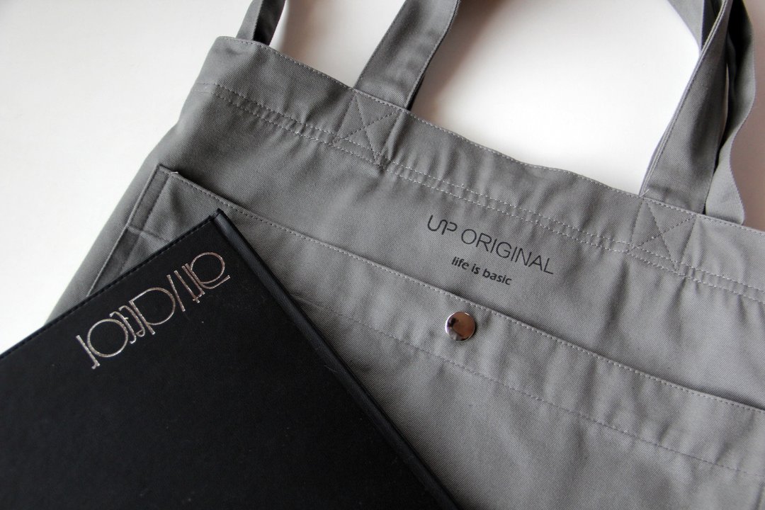 Grey two-way tote bag 两用托特包（灰色） - 侧背包/斜挎包 - 棉 灰色