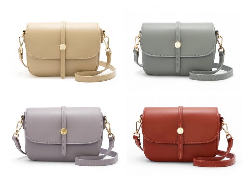 好感日常知性百搭斜背包 (小) #奶茶 - 相机包/相机袋 - 人造皮革 卡其色