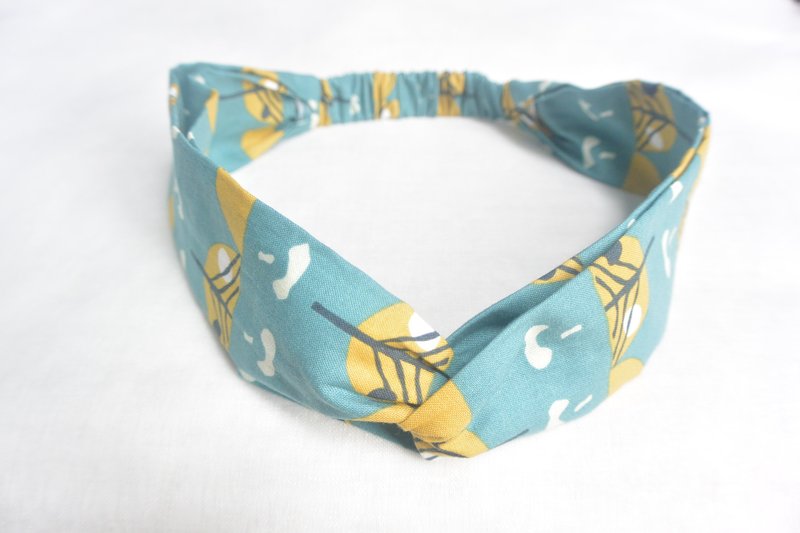 松紧发带 - 秋 - 发饰 - 棉．麻 蓝色