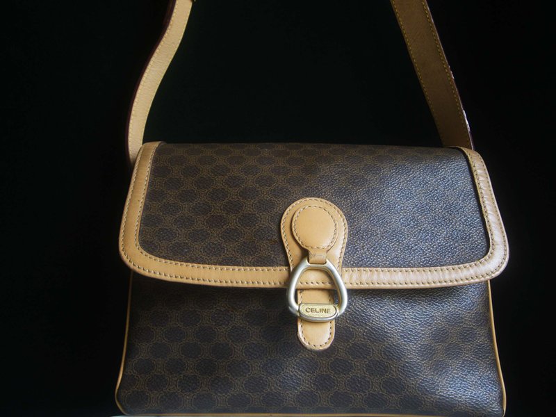 【老时光 OLD-TIME】早期二手老包意大利制CELINE老花肩背包 - 侧背包/斜挎包 - 其他材质 多色