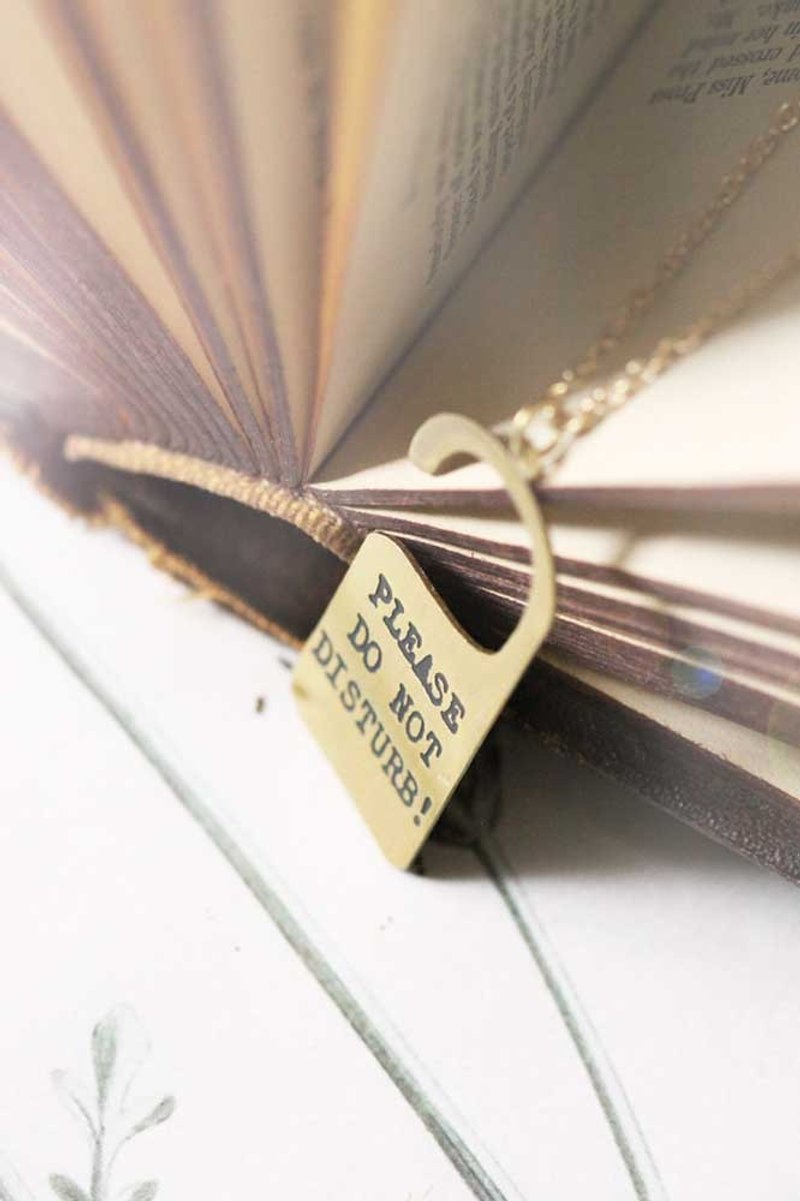 Sign Necklace / Do not Disturb Necklace by linen. - 项链 - 其他金属 