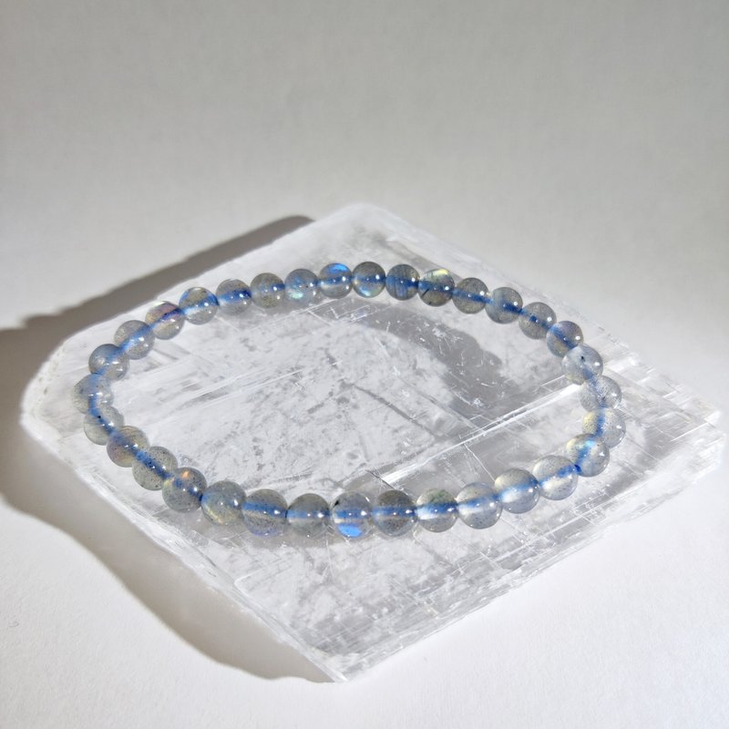 【订制品】彩光 拉长石 灰月光石 3mm - 10mm  手串 天然水晶 - 手链/手环 - 水晶 