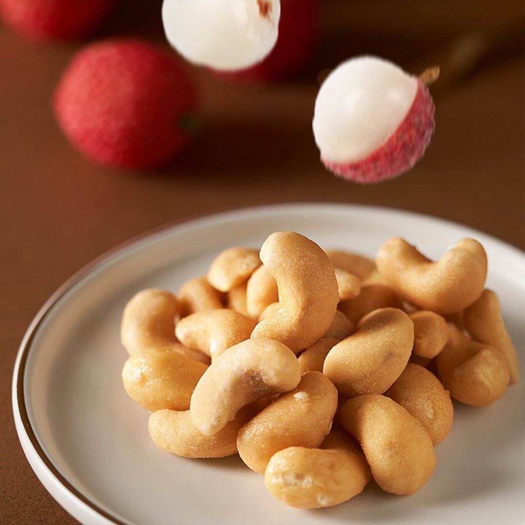 Nutty Nuts 荔枝口味腰果 6入/盒 - 坚果 - 其他材质 橘色