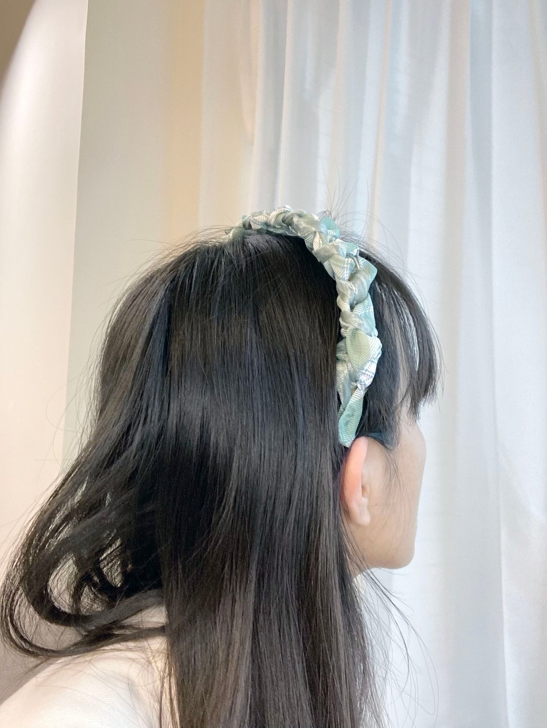 JK 绿色 格纹 头箍 纯绵 发箍【编织】 - 发饰 - 其他人造纤维 绿色